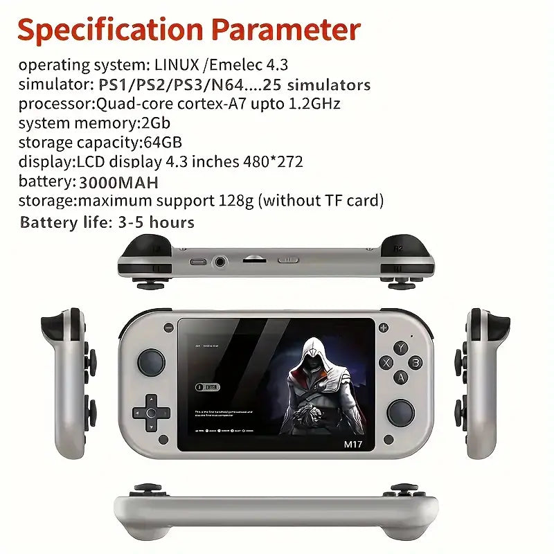 4.3 Inch Professional Retro M17 Handheld Game Console