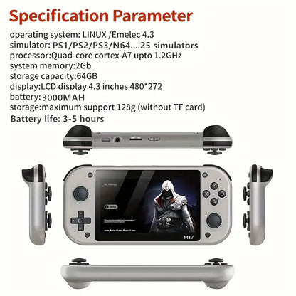 4.3 Inch Professional Retro M17 Handheld Game Console